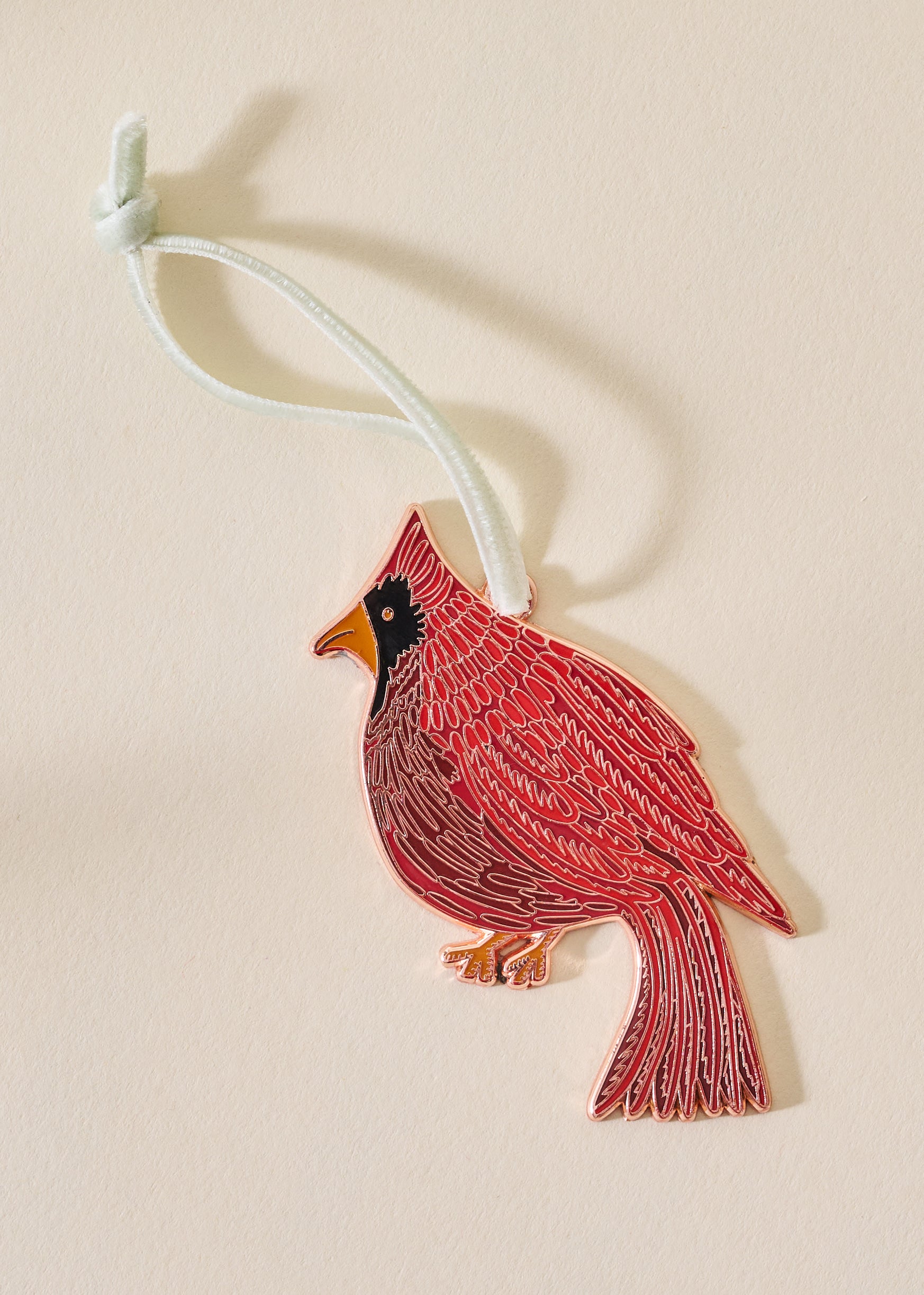 Cardinal Enamel Christmas Tree Ornament
