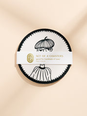 Sommelier Illustrated Coasters - Set of 4