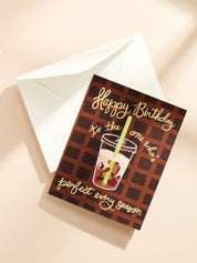 Iced Coffee Birthday Perfect For Every Season Folded A2 Greeting Card