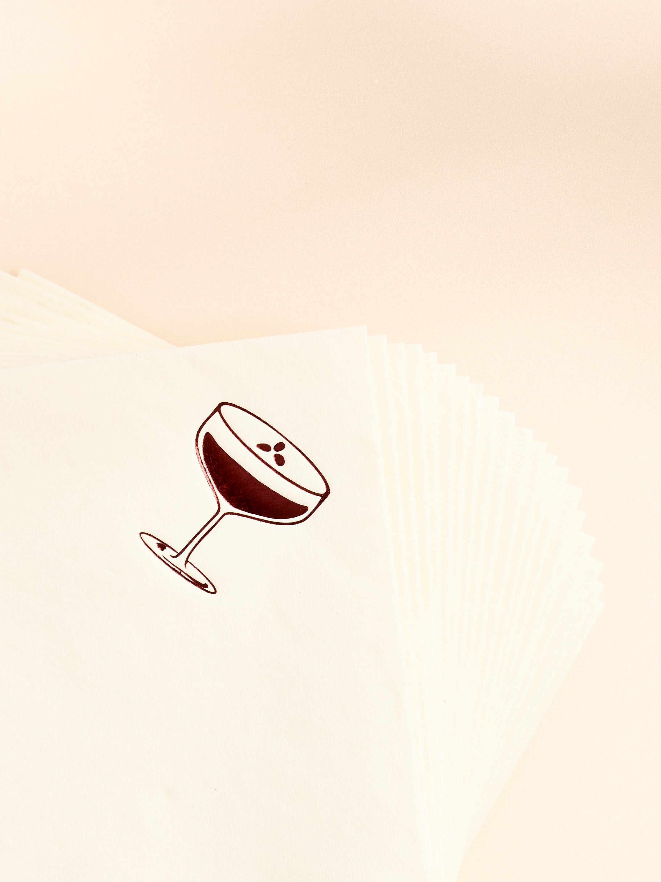 Espresso Martini Cream Paper Beverage Napkin - Set of 20