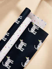 Party Dalmatian and Funfetti Sprinkles Birthday Double Sided Gift Wrap | Set of 3 Sheets