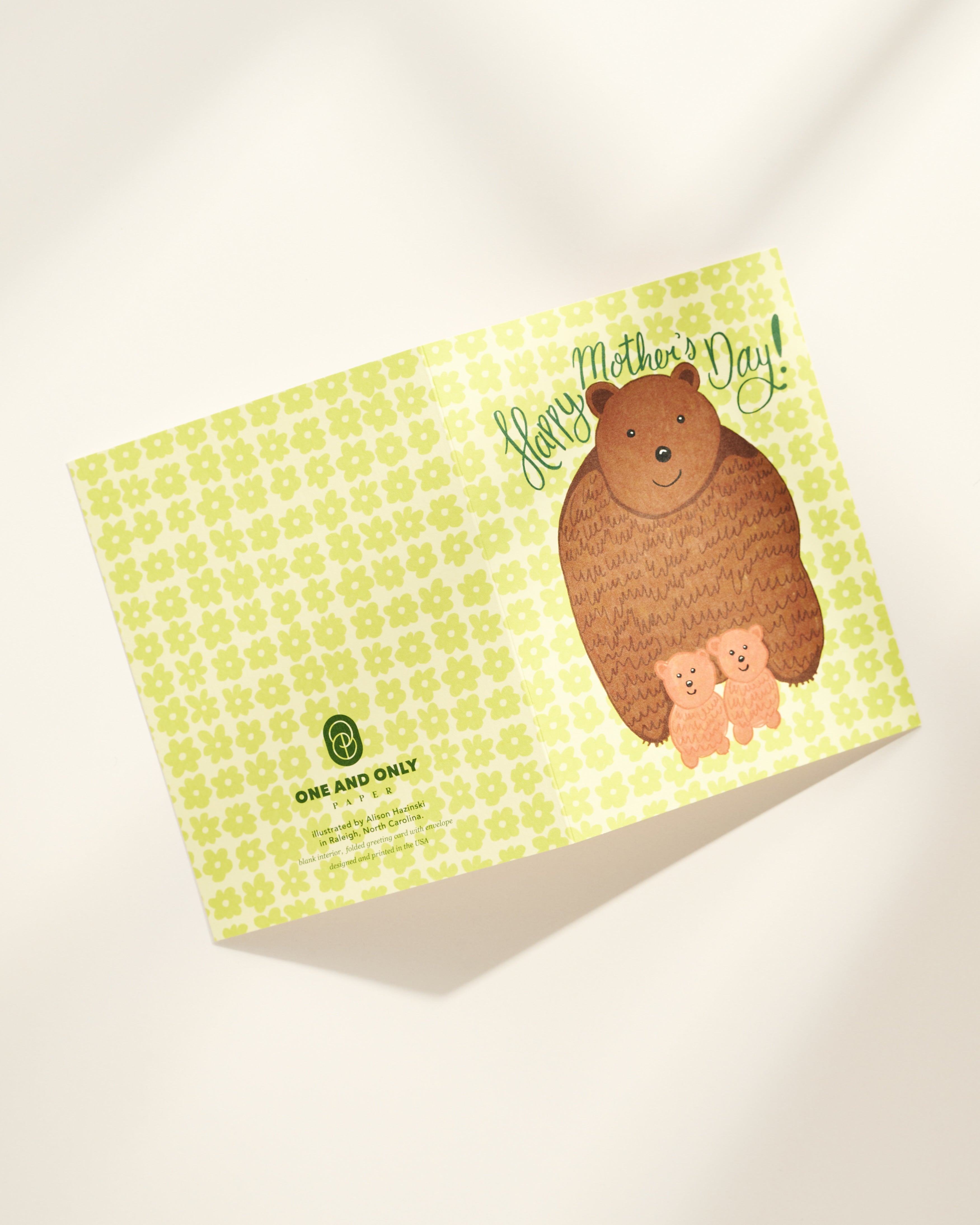 Mama Bear Mother’s Day Folded A2 Greeting Card