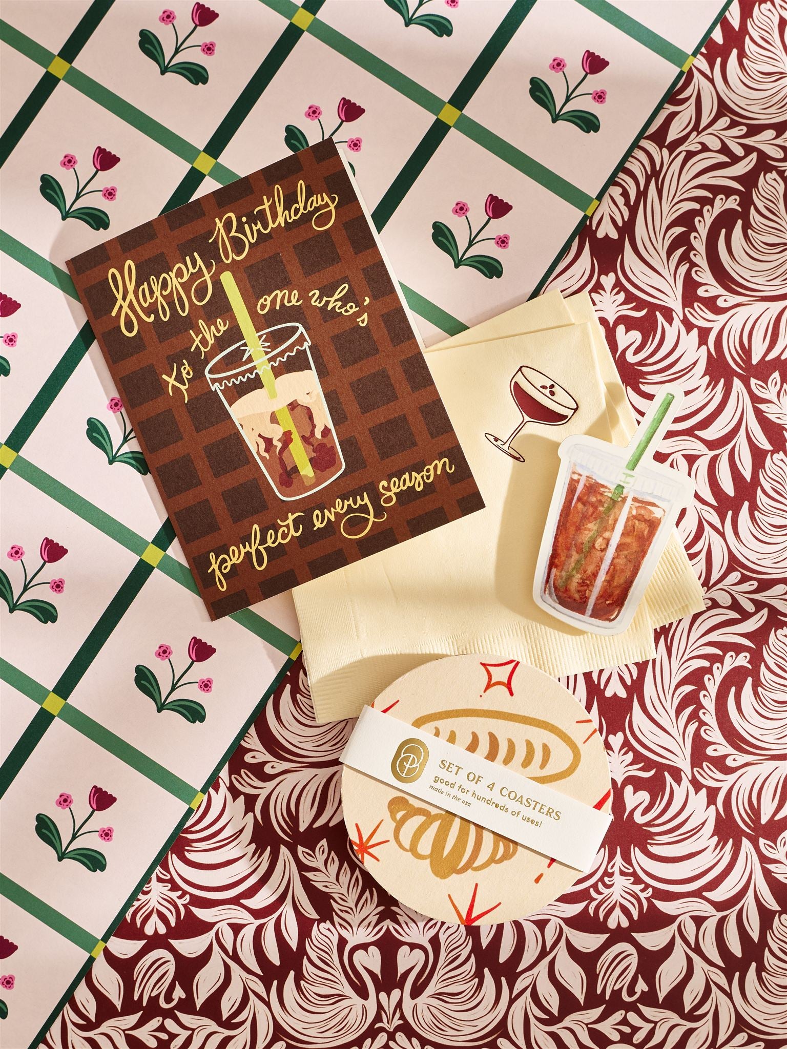 Oui Croissants Coasters - Set of Four