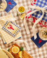 Have a Clawsome Birthday Lobster Gingham Folded A2 Greeting Card