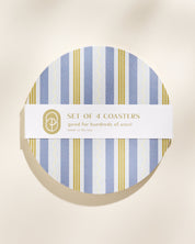 Squiggle stripe coaster, set of four
