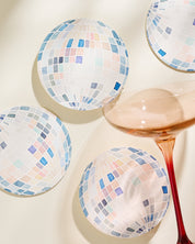 Mirror ball disco illustrated coaster
