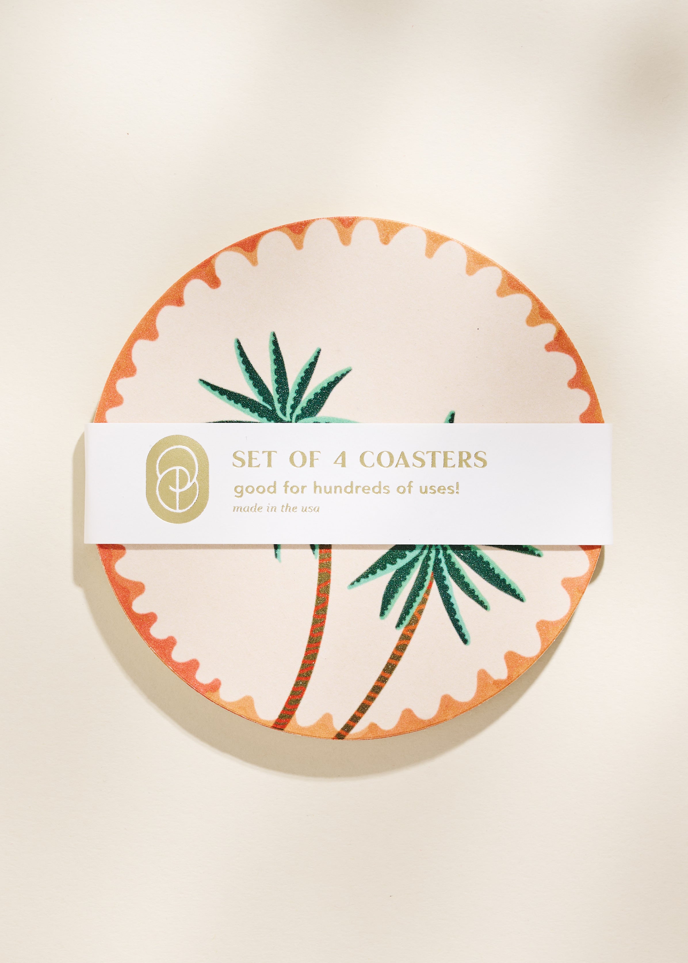 Palm Trees Coasters - Set of Four