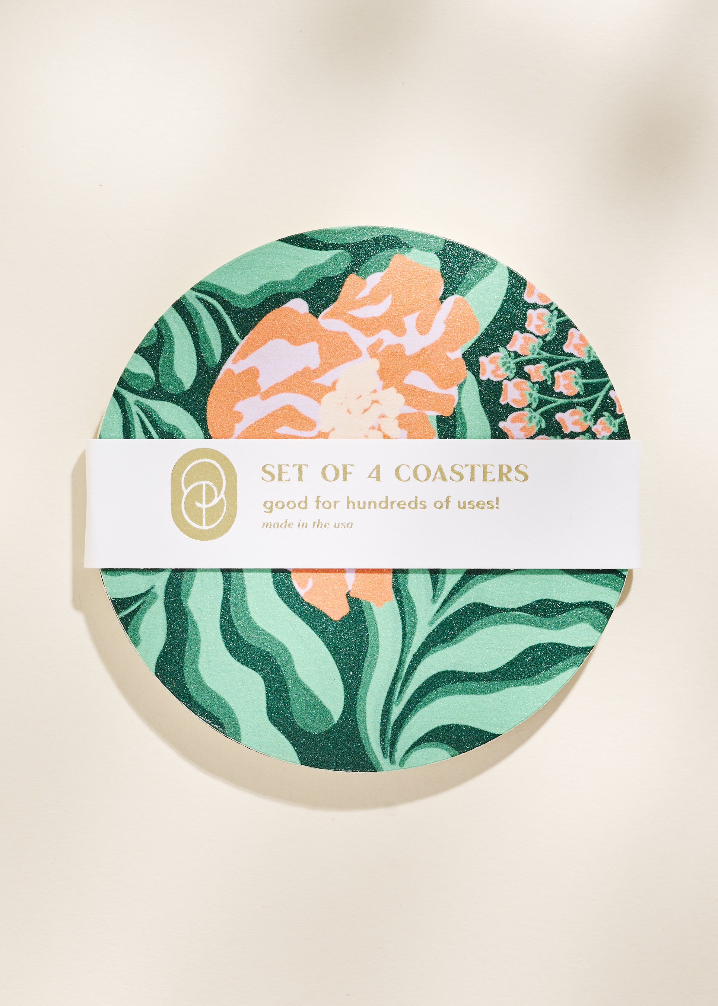 Glitch Floral Coasters - Set of Four