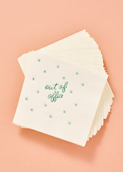 Out of Office Cocktail Paper Beverage Napkin - Set of 20