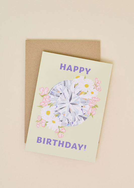 April Birthstone Birthday Card