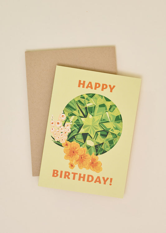 August Birthstone Birthday Card