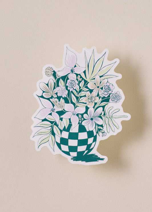 Checkered Bouquet Sticker