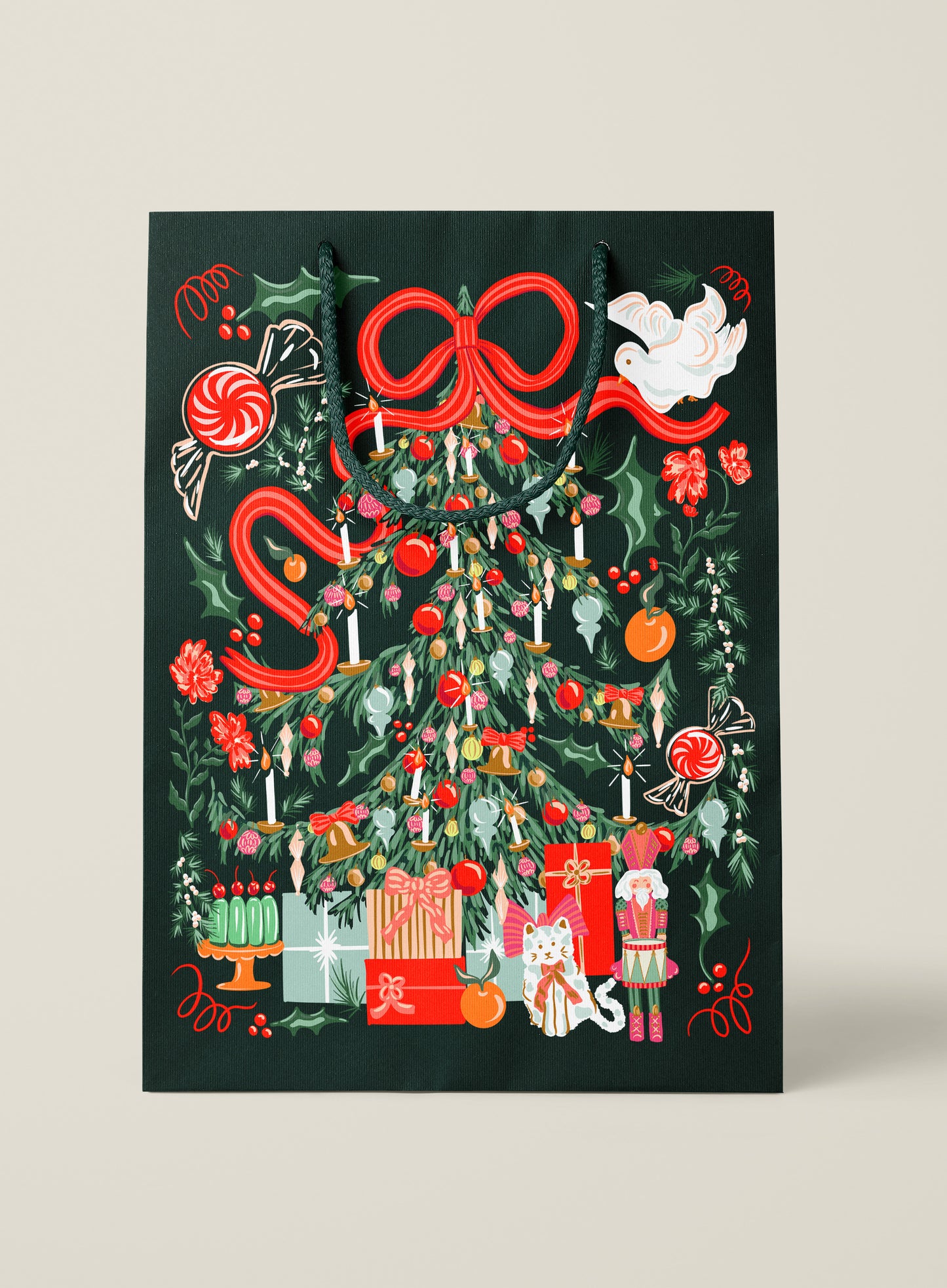 Jolly Christmas Tree Medium Paper Gift Bag