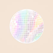 Rainbow Holographic Disco Ball Sticker