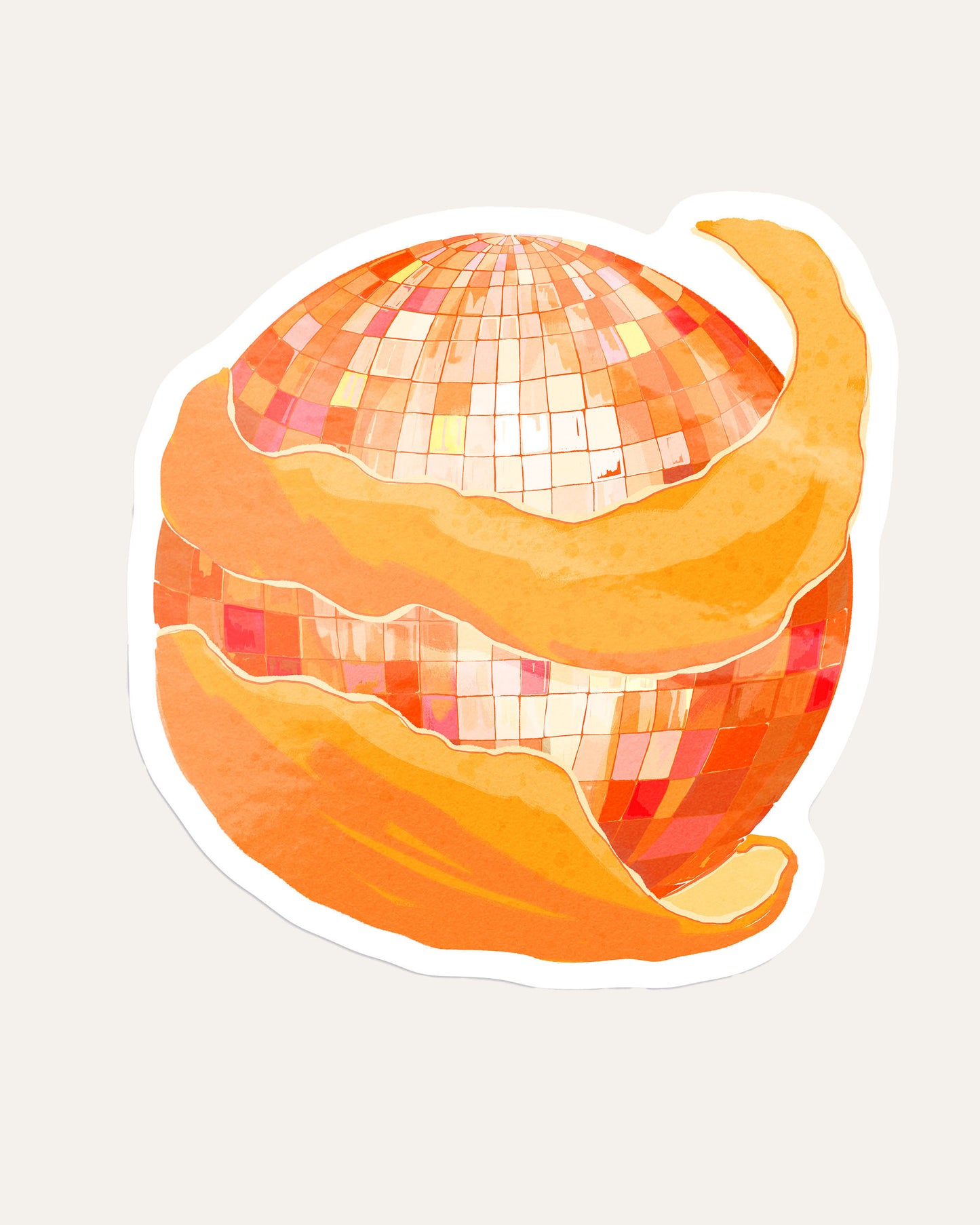Disco Orange Peel Sticker