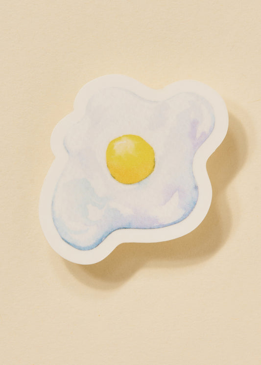 Watercolor Fried Egg Clear Sticker