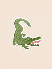 Alligator Illustrated Sticker