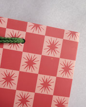 SECONDS Red Star Checked Medium Paper Gift Bag
