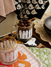 Spooky Ghost Halloween Coasters - Set of 4