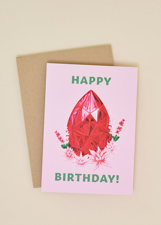 July Birthstone Birthday Card