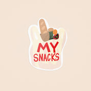 My Snacks Shopping Bag Illustrated Sticker