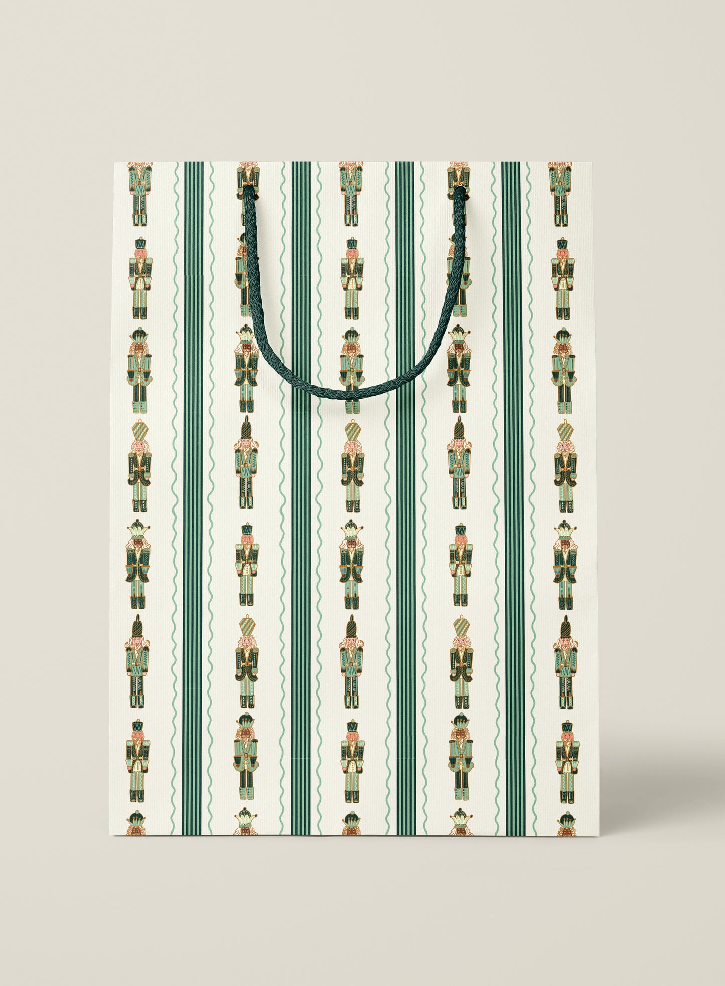 Nutcracker Stripe Medium Paper Gift Bag