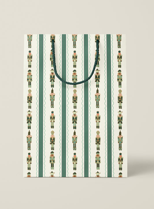 Nutcracker Stripe Medium Paper Gift Bag