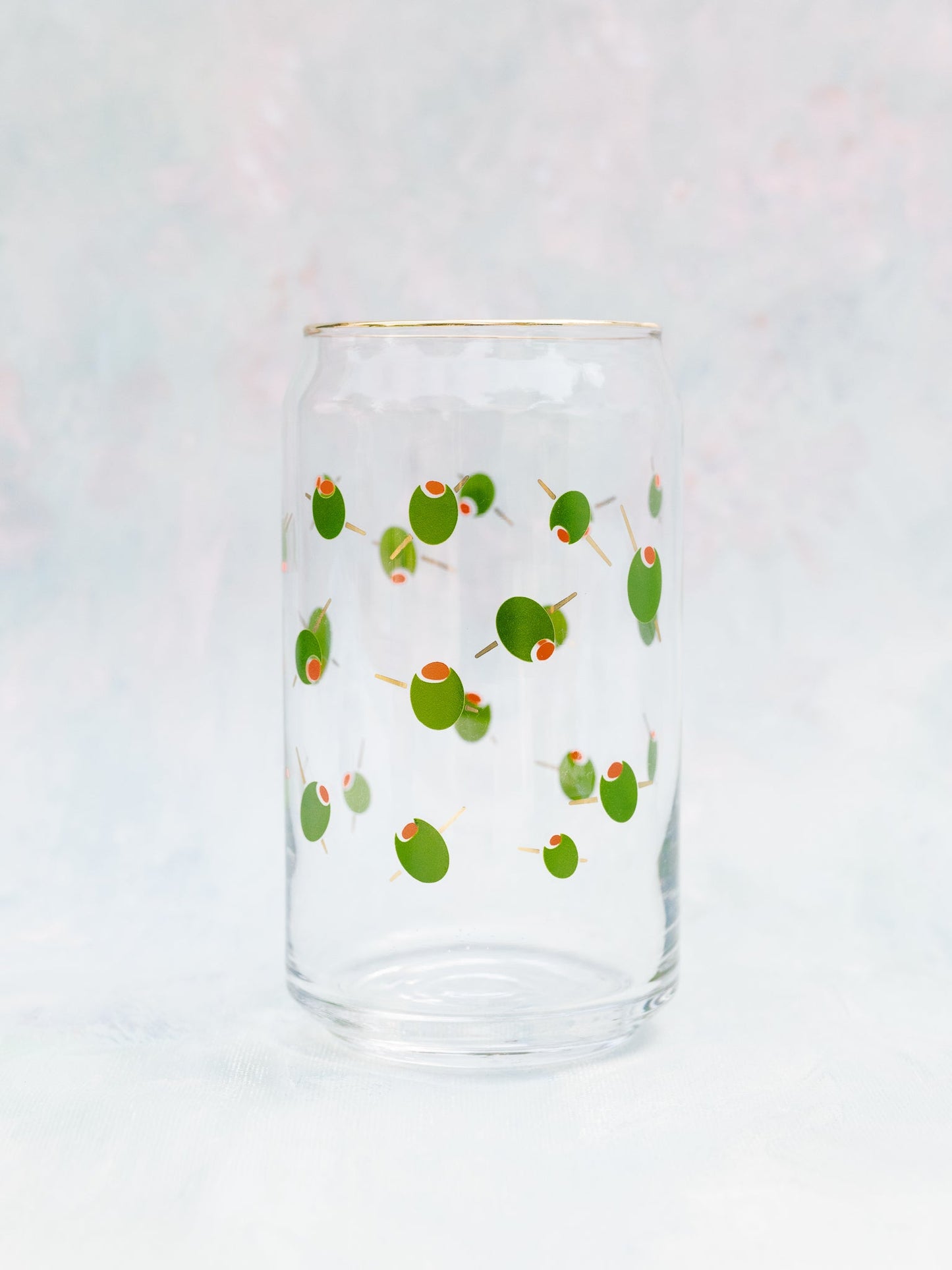 SECONDS Olive You 16 Oz Soda Can Glass