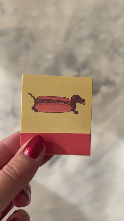 Hot Dog Printed 10 Stem Matchbook