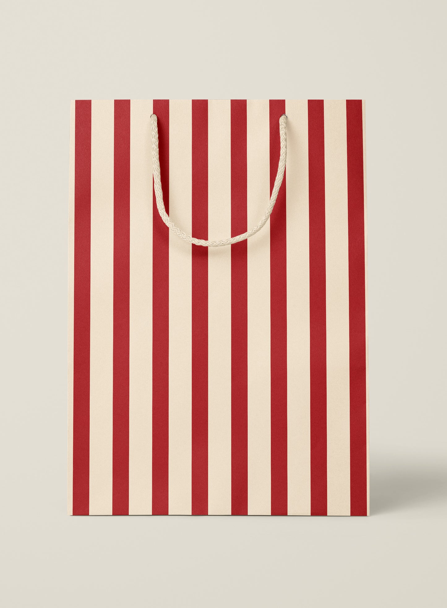 Red Stripe Medium Paper Gift Bag