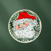 Round Jolly Santa Face Sticker