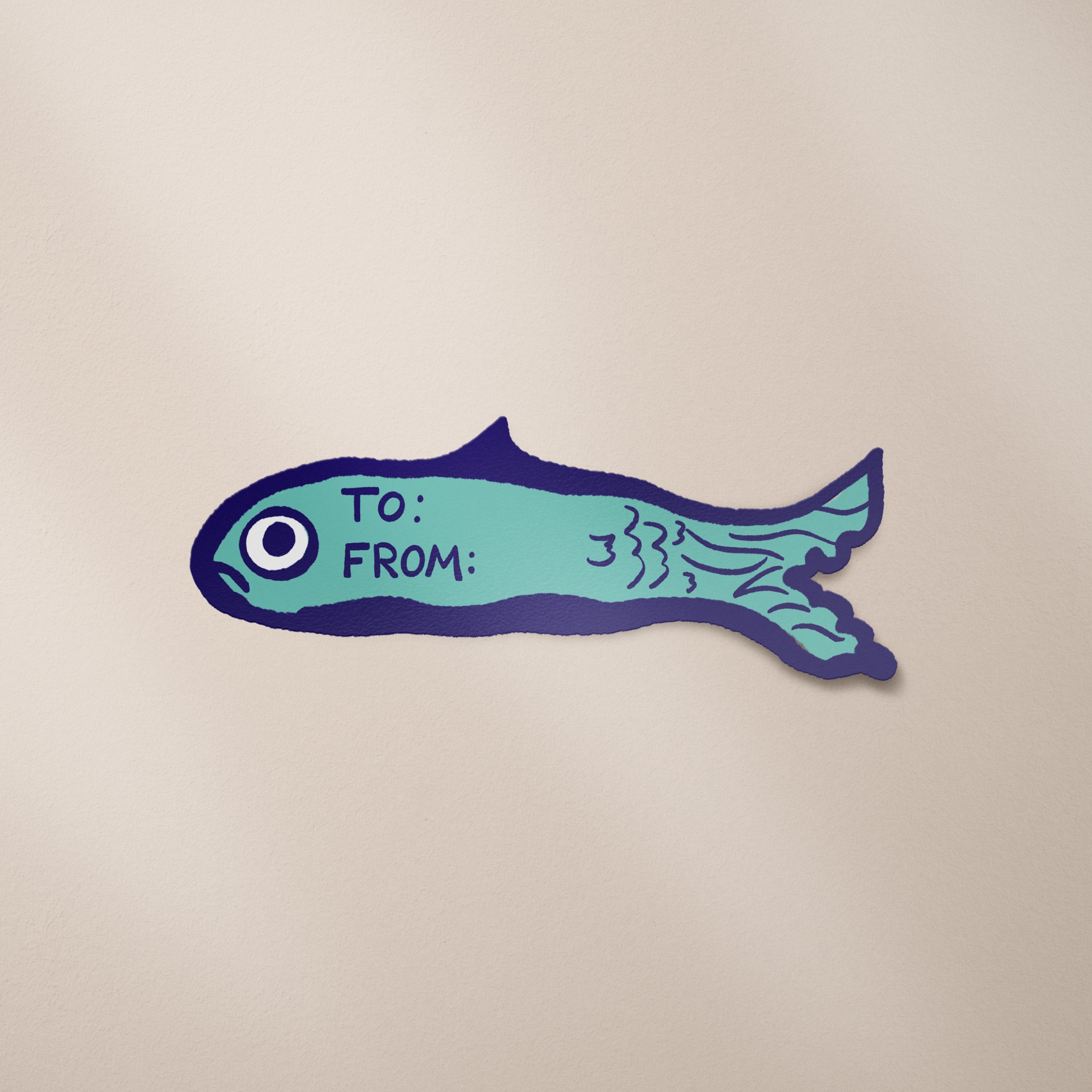 Sardine Matte Gift Label Sticker