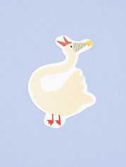 Silly Goose Party Hat Illustrated Sticker