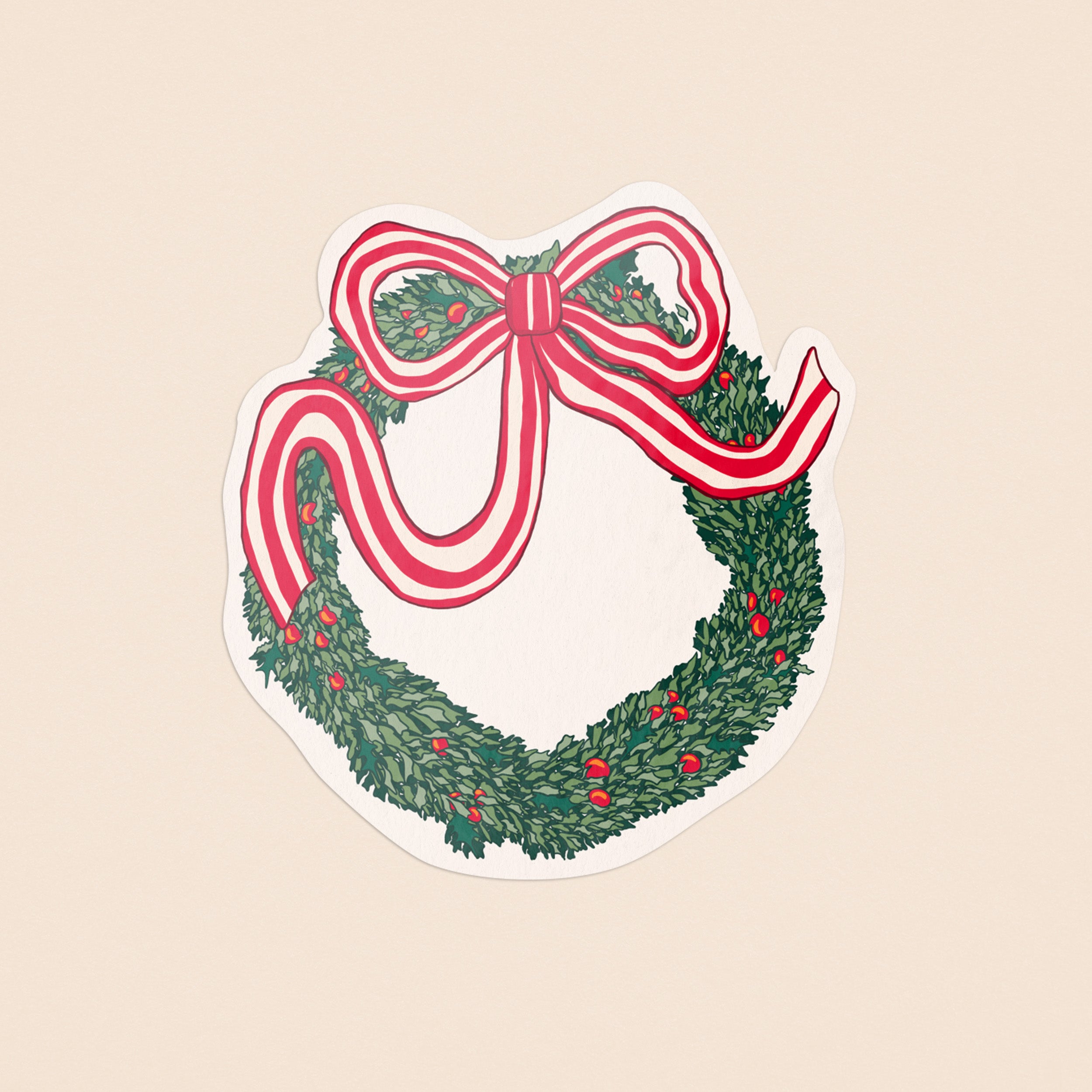 Wreath with Bow Sticker