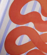 SECONDS Twisted Snake Striped Bent Birch Serving Tray