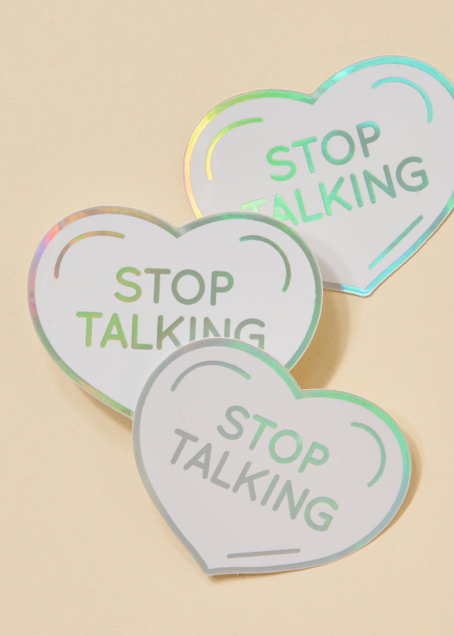 Stop Talking Holographic Sticker