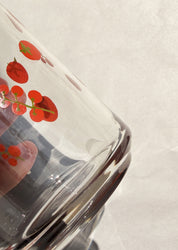SECONDS Tomato Gold Rimmed Soda Can Glass
