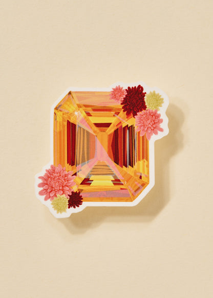Topaz Floral Gemstone Sticker