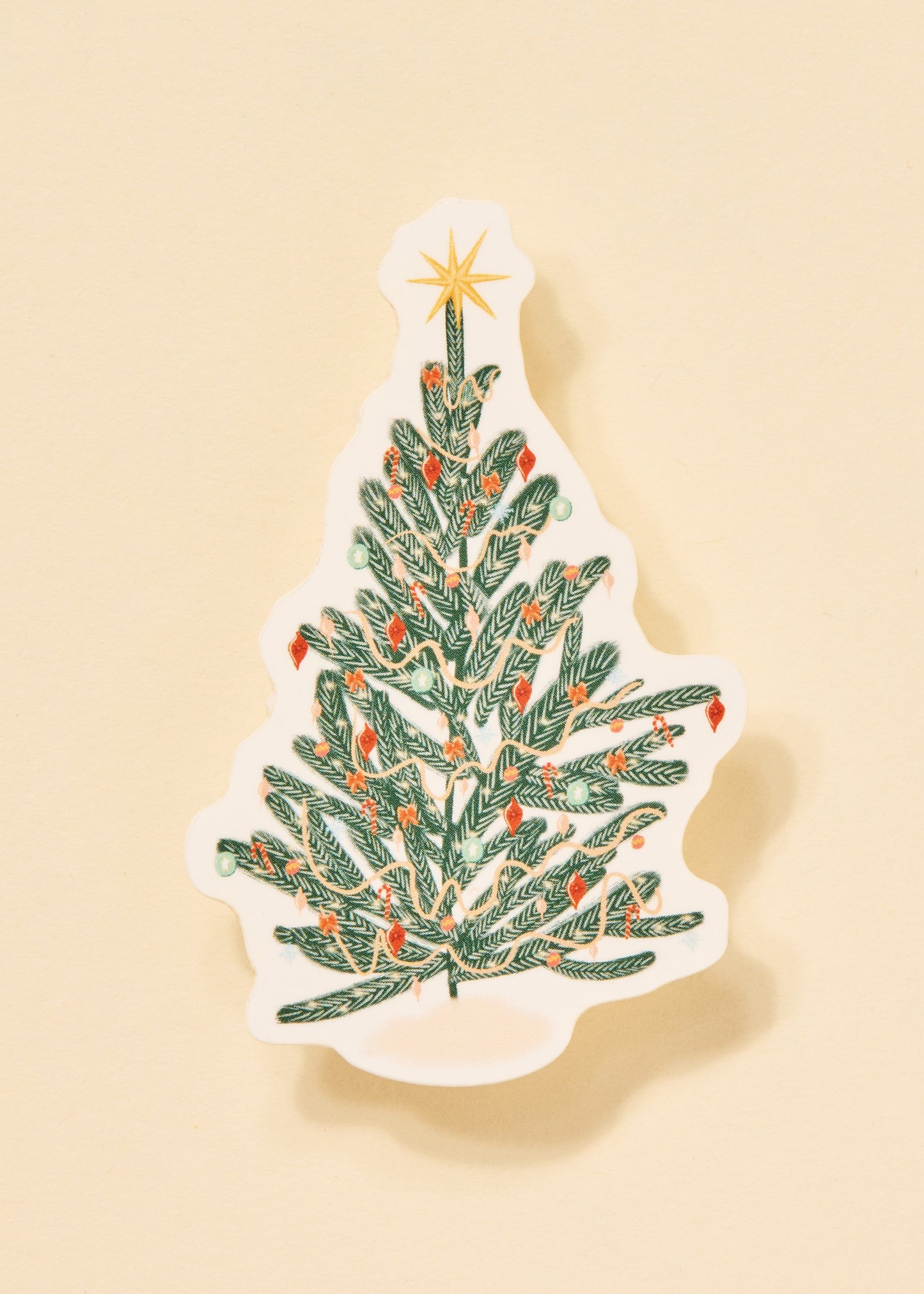 Vintage Christmas Tree Sticker