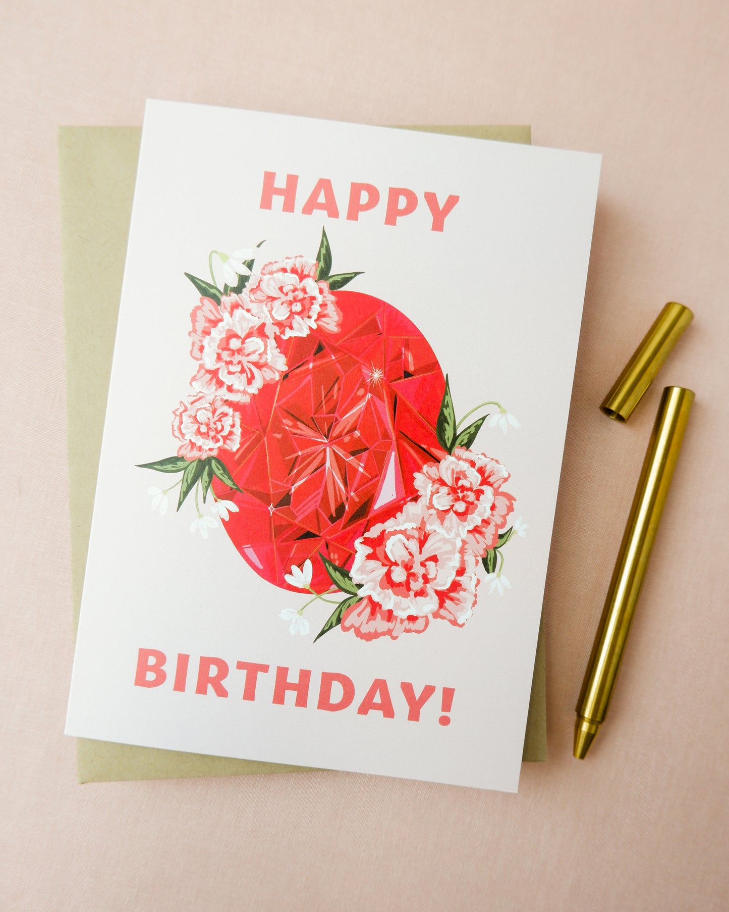 January Birthstone Birthday Card