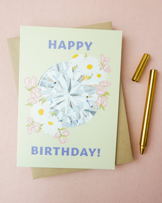 April Birthstone Birthday Card