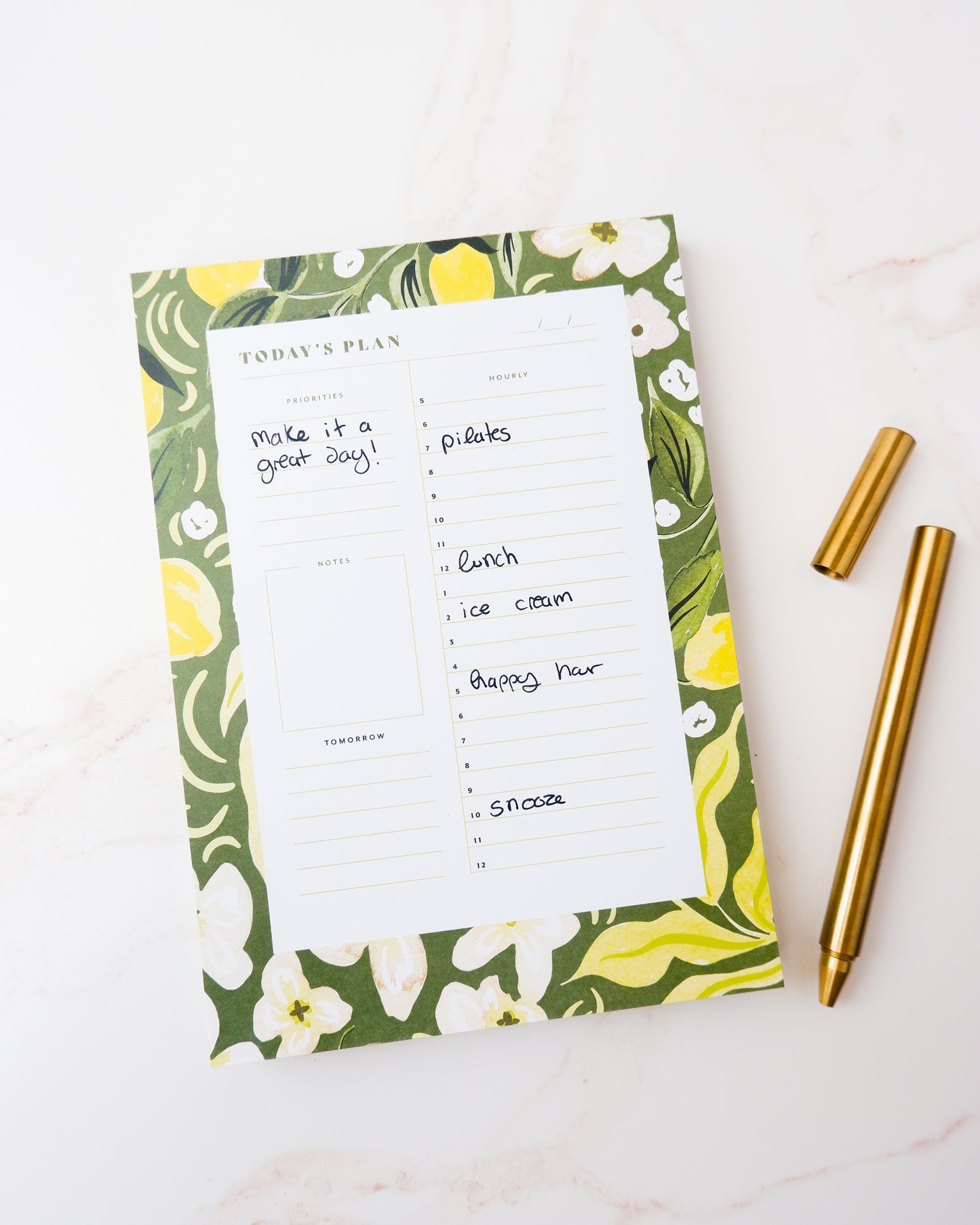 Citron Daily Planner Notepad