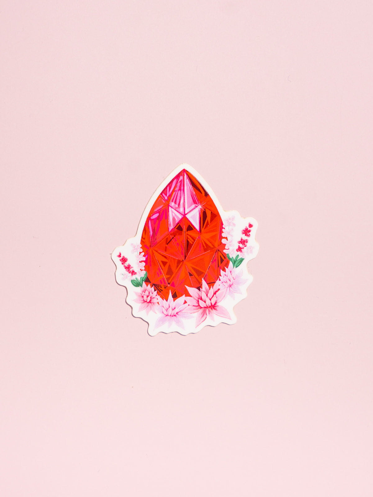 peridot gemstone birthstone floral sticker
