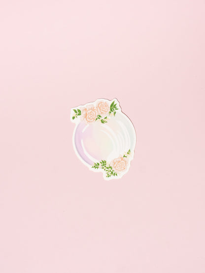 amethyst gemstone birthstone floral sticker
