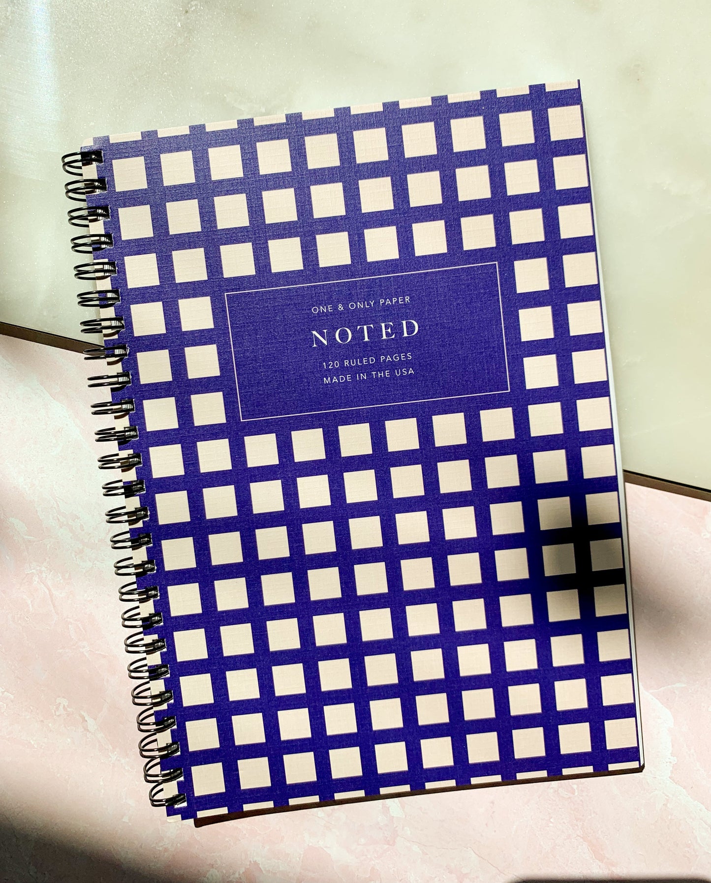 Noted Checked Spiral Bound Softcover Notebook