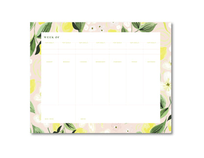 Citron Weekly Planner Notepad
