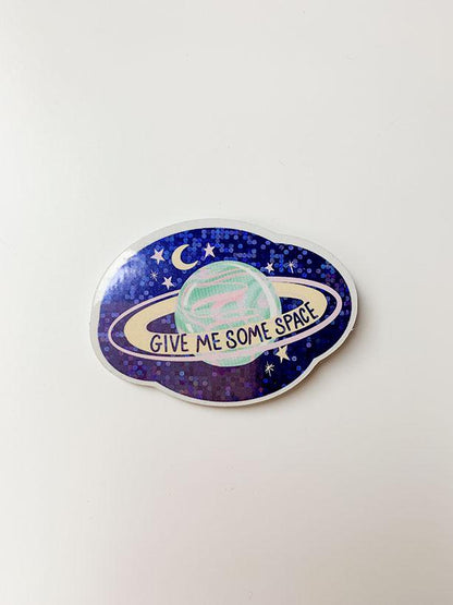 Give Me Some Space Glitter Sticker