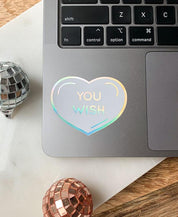 You Wish Holographic Heart Sticker