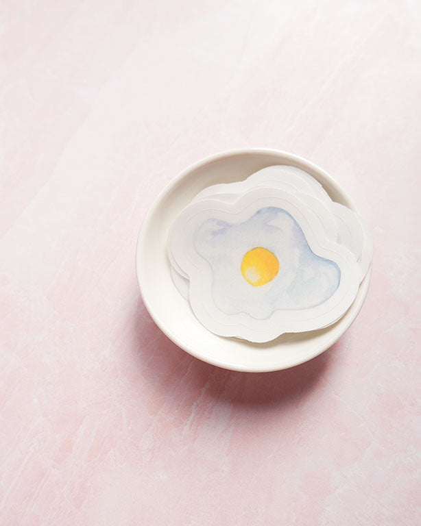 Watercolor Fried Egg Clear Sticker
