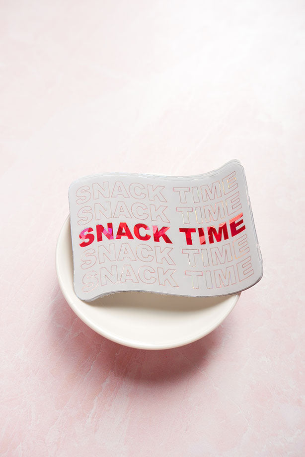 Snack Time Glitter Sticker